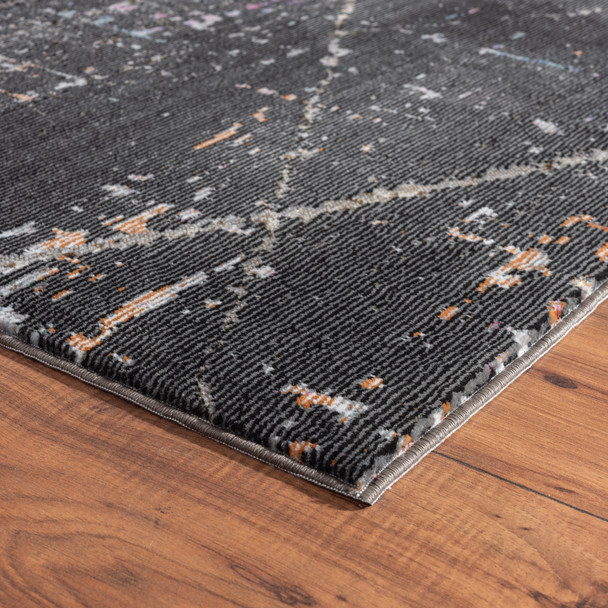 LR Home Impulse 81852 Charcoal Pink Orange Blue Rug