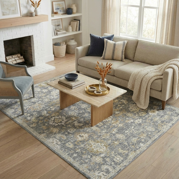 LR Home Miranda 82919 Blue Rug