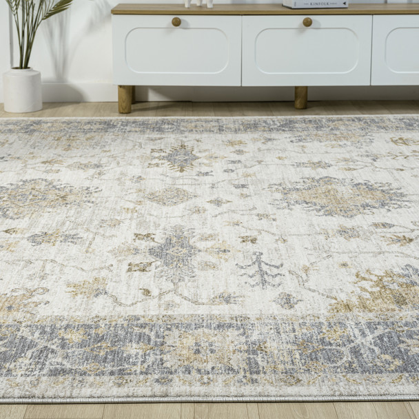 LR Home Miranda 82921 Ivory Blue Rug