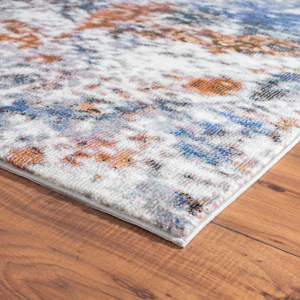 LR Home Nimbus 81831 Dark Blue Copper White Gray Rug