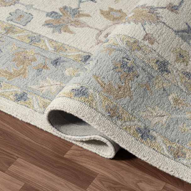 LR Home Pallor 82775 Ivory Blue Rug