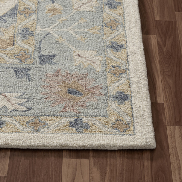LR Home Pallor 82775 Ivory Blue Rug