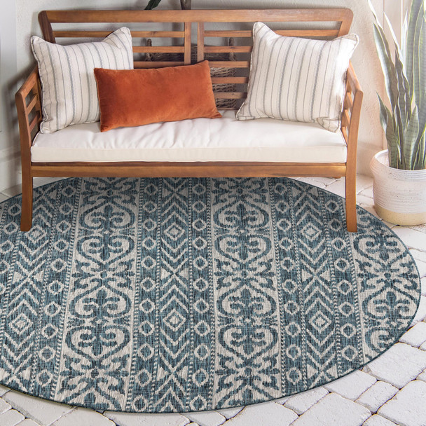 LR Home Sunshower 81250 Teal Rug