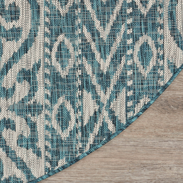 LR Home Sunshower 81250 Teal Rug