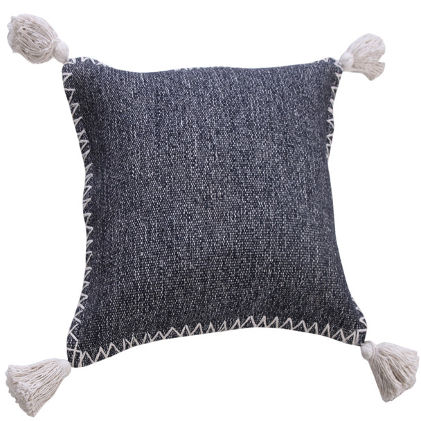 LR Home Bedford 07766 Deep Blue White Pillow