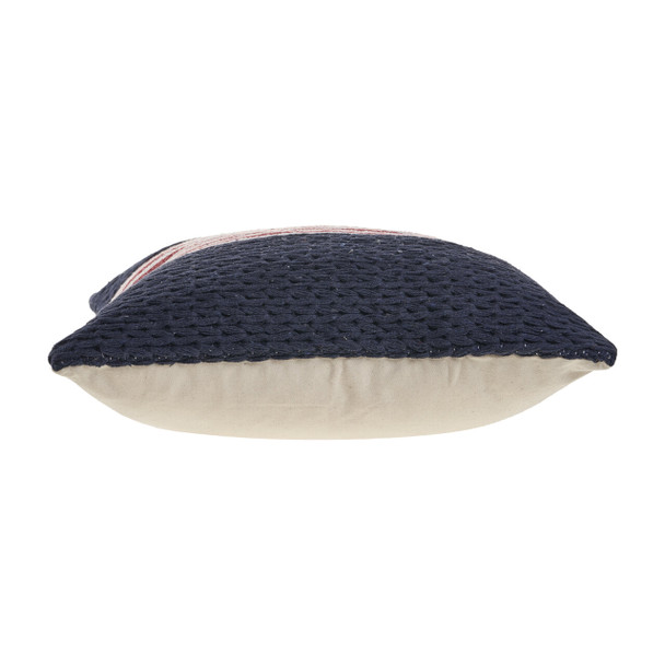 LR Home Cape Cod 07429 Blue Red Pillow