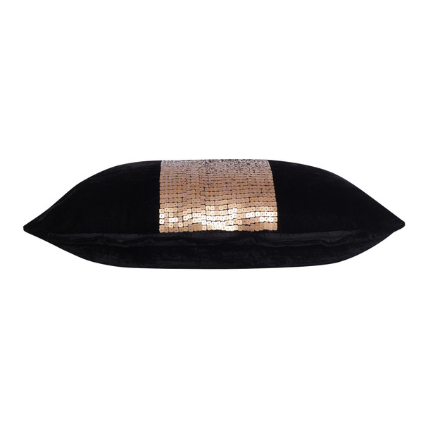 LR Home Cosmopolitan 08474 Black Gold Pillow