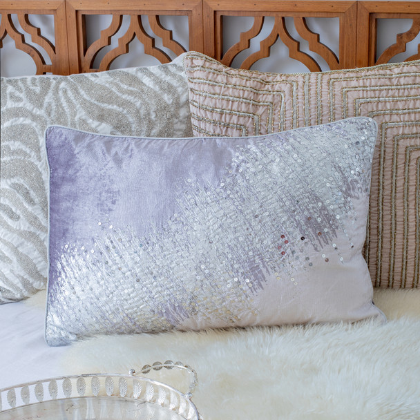 LR Home Cosmopolitan 08569 Gray Silver Pillow