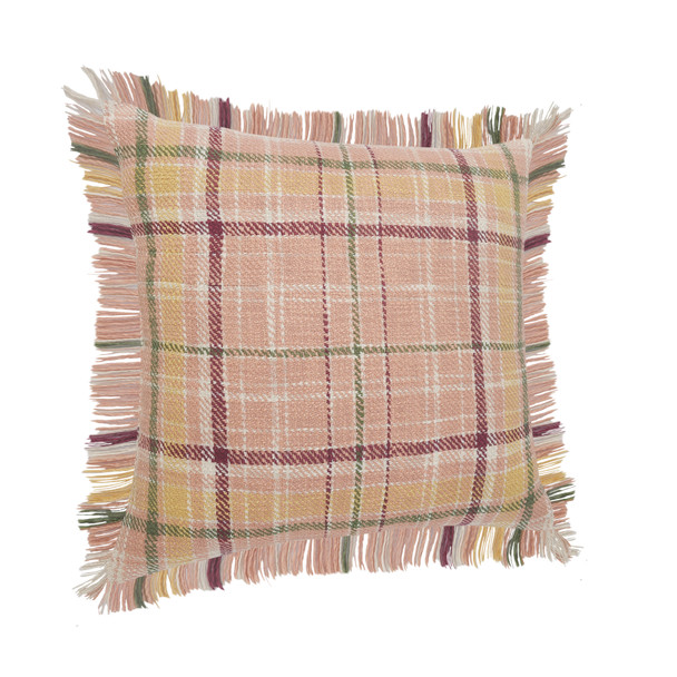LR Home Drew 07623 Pink Berry Green Yellow Pillow