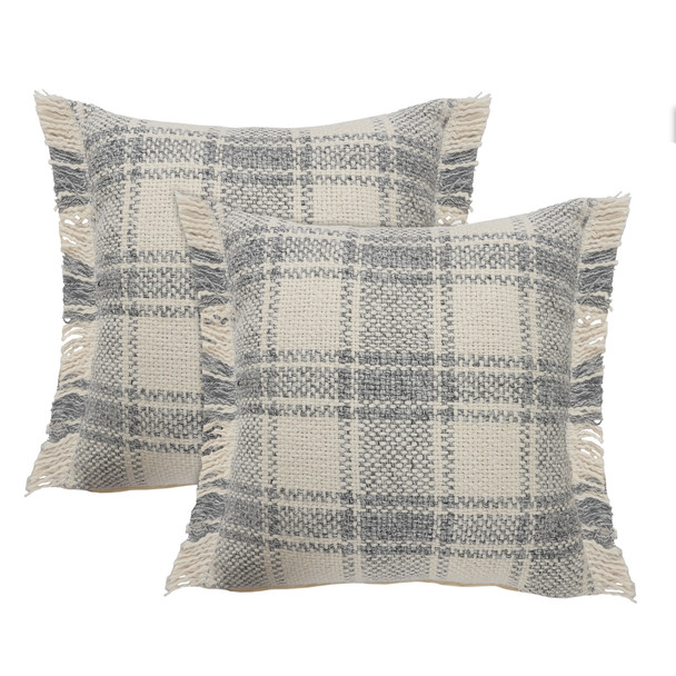 LR Home Drew 07624 Ivory Gray Pillow