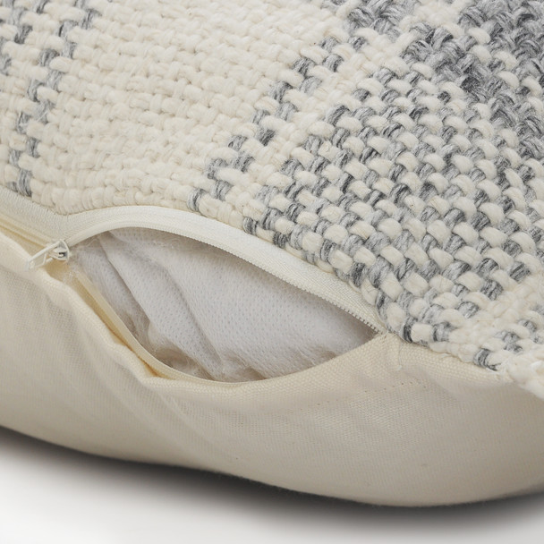 LR Home Drew 07624 Ivory Gray Pillow
