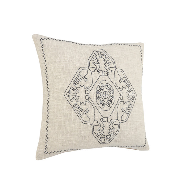 LR Home Dynasty 07667 Off-White Navy Pillow