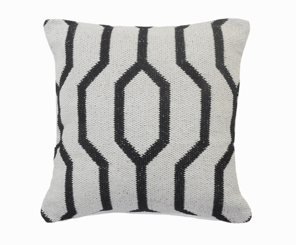 LR Home Elemental 07548 Black White Pillow