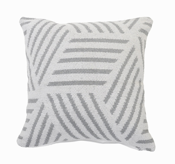 LR Home Elemental 07552 Gray White Pillow
