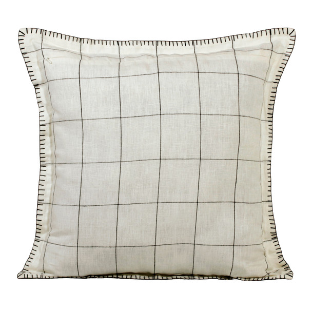 LR Home Estate 08152 Ivory Black Pillow