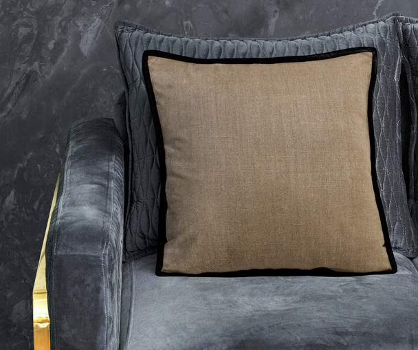 LR Home Estate 08153 Tan Black Pillow