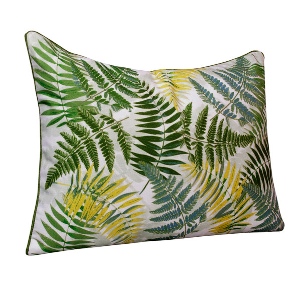 LR Home Fern 08050 Forest Green Yellow Pillow