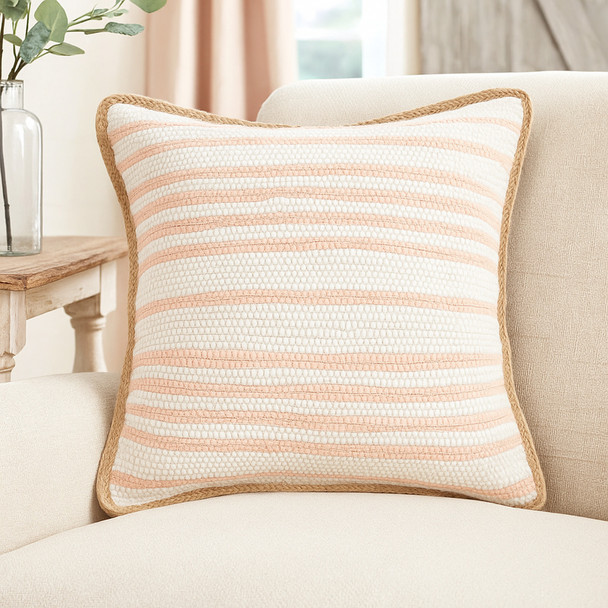 LR Home Riley 07829 Coral Pink Pillow