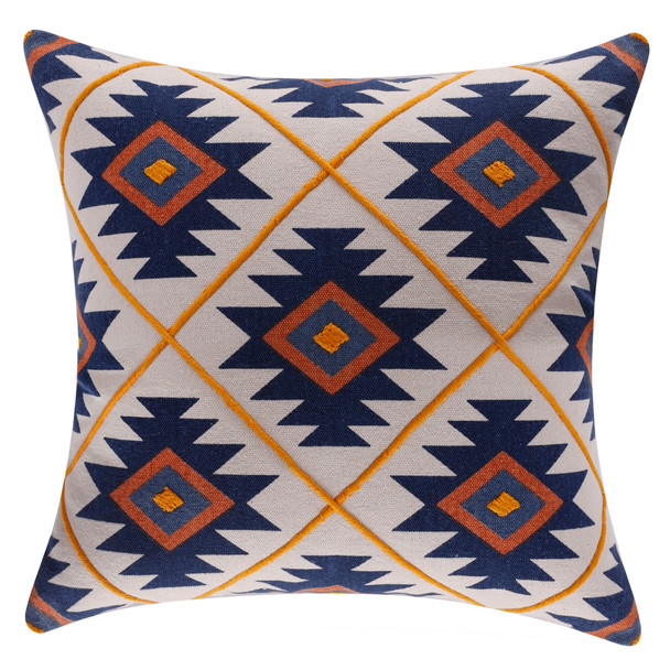 LR Home Sedona 07953 Navy Rust Pillow