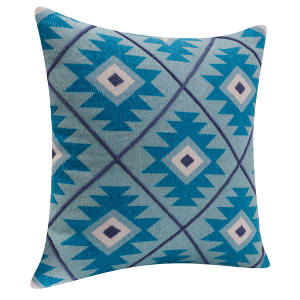 LR Home Sedona 07955 Blue White Pillow