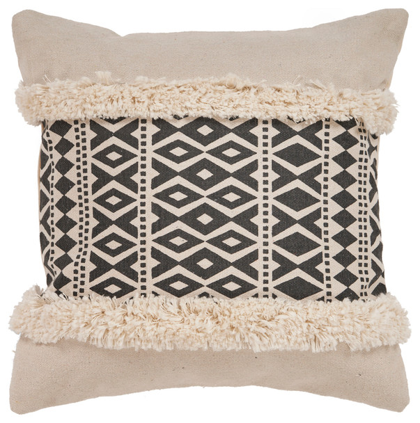 LR Home Soiree 07333 Black Natural Pillow
