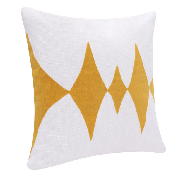 LR Home Stacy Garcia 08432 Ochre White Pillow