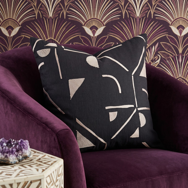 LR Home Stacy Garcia 08656 Black Beige Pillow