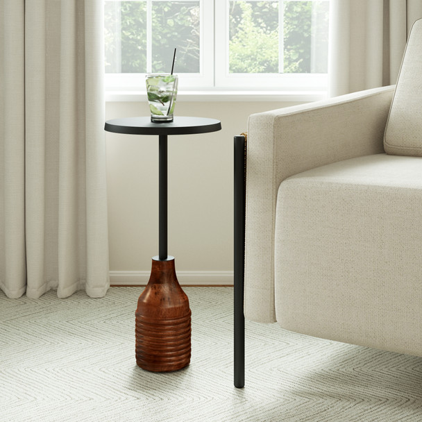 LR Home Martini 46070 Black Brown Drink Table
