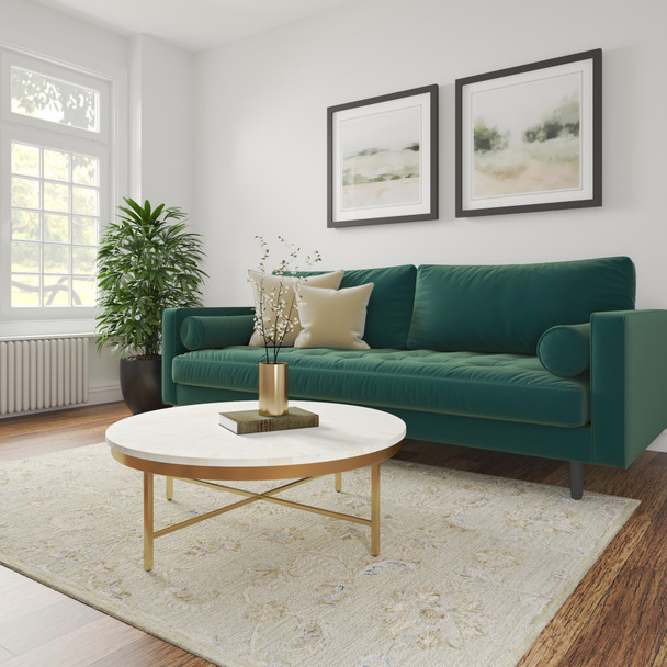 LR Home Prescott 03596 Gold Ivory Coffee Table