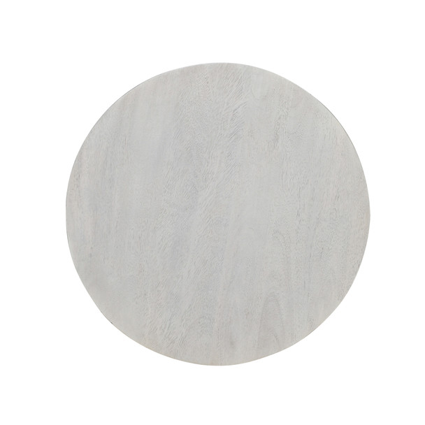 LR Home Modena 03508 Distressed White Bronze Side Table