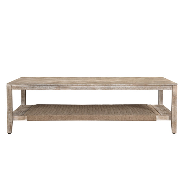 LR Home Beau 46290 White Washed Coffee Table