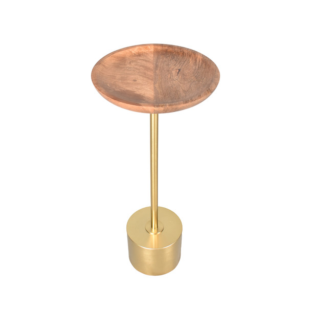 LR Home Martini 46262 Brown Gold Drink Table