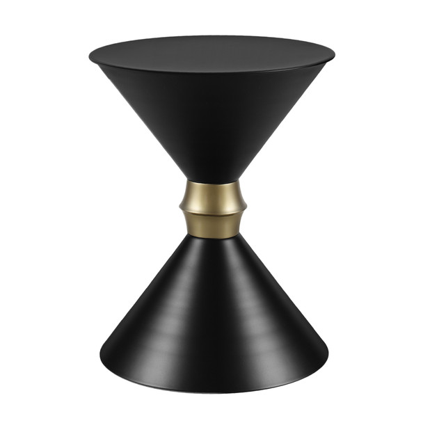 LR Home Hermes 99795 Black Gold Side Table
