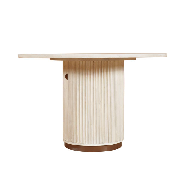 LR Home Modena 03286 Distressed White Dining Table