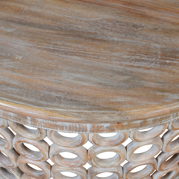 LR Home Stella 02807 Whitewashed Brown Coffee Table