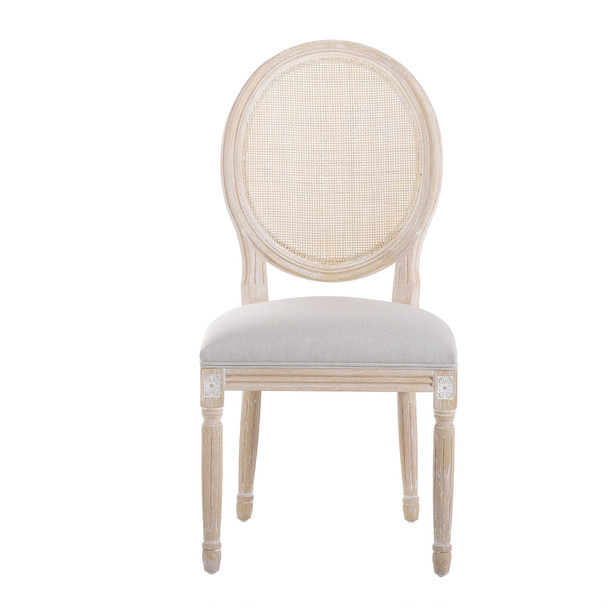 LR Home Eclipse 03944 Whitewash Beige Dining Chair