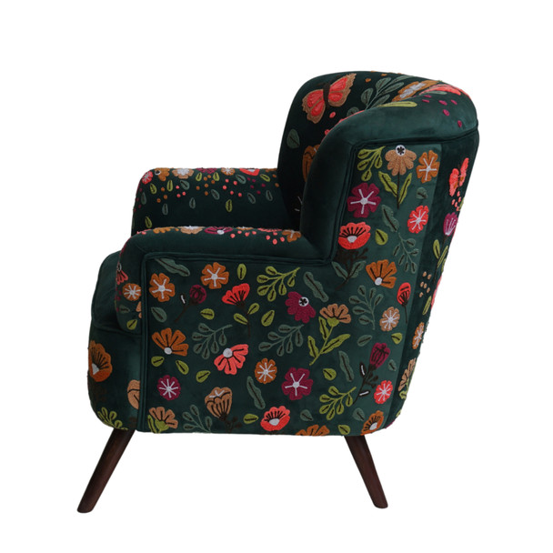 LR Home Matilda 03940 Green Multi Accent Chair