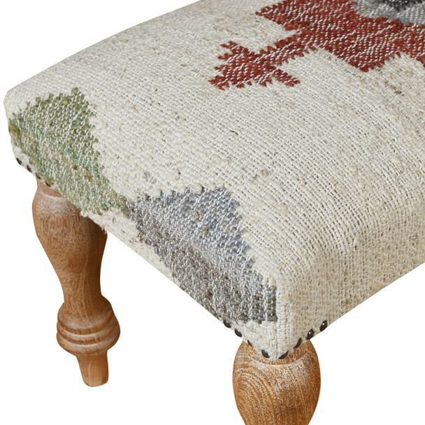 LR Home Haven 03256 Beige Red Accent Bench