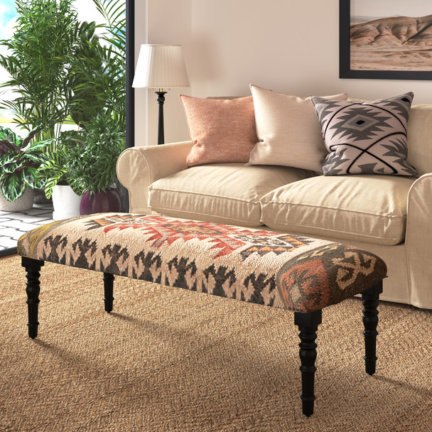 LR Home Reno 99731 Beige Multi Accent Bench