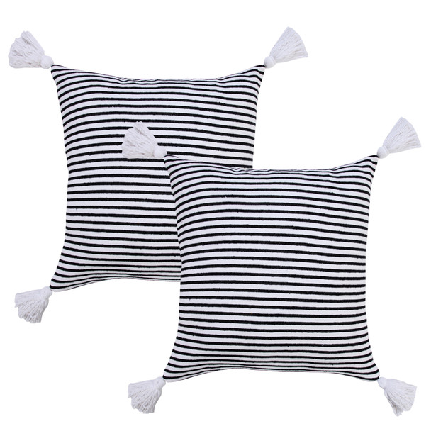 LR Home Lilibeth 07774 Black White Pillow