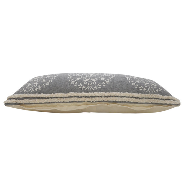 LR Home Mandala 07655 Gray White Pillow