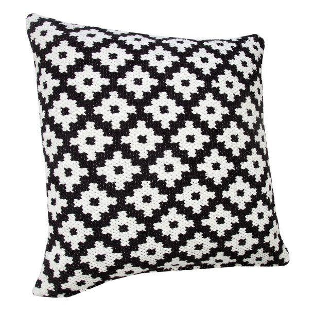LR Home Modern Motif 07758 Black White Pillow
