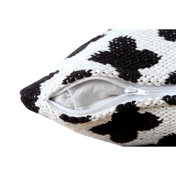 LR Home Modern Motif 07761 White Black Pillow