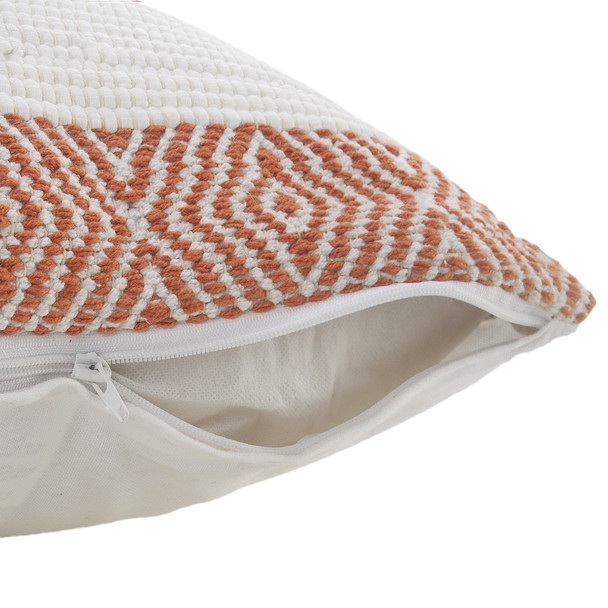 LR Home Multiplex 07650 Apricot White Pillow