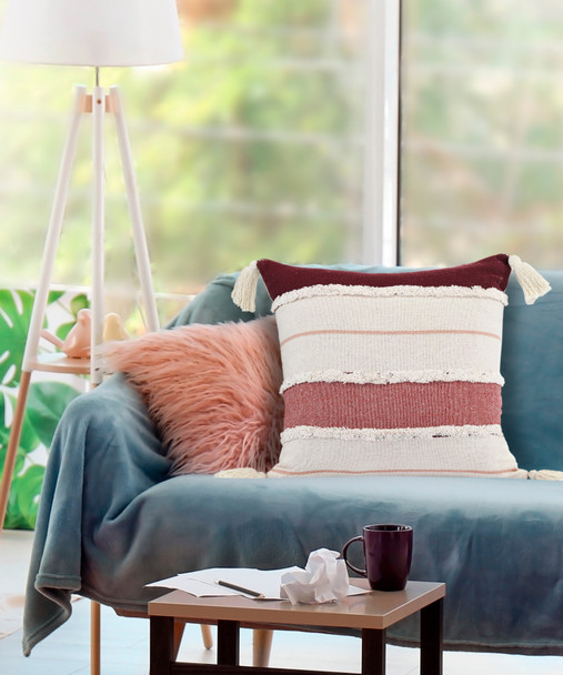 LR Home Quarry 07696 Maroon Pillow