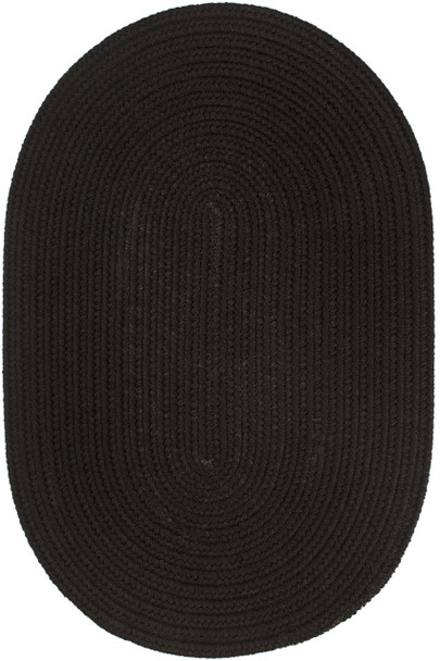 Rhody Solid Poly S016 Black Area Rug