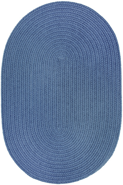 Rhody Solid Poly S028 Marina Blue Area Rug