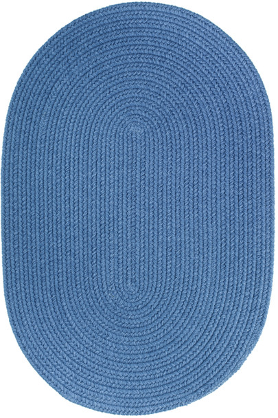 Rhody Solid Poly S052 French Blue Area Rug