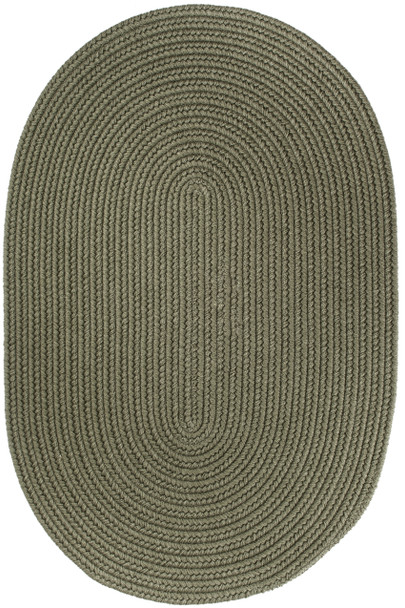 Rhody Solid Wool S111 Moss Green Area Rug