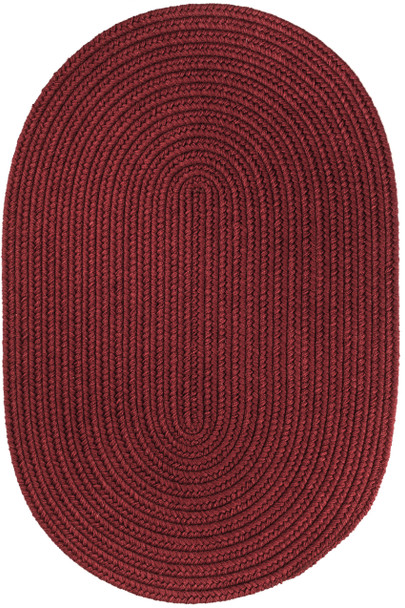 Rhody Solid Wool S157 Red Wine Area Rug